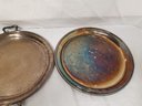 Three Vintage Silver Plate 12' Serving Dish Platters Tray