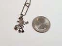 Vintage Sterling Silver DISNEY Minnie Mouse Pendant Necklace