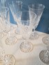 Nine Waterford Lismore Crystal Champagne Flutes