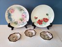 Two Antique 6' Round Austrian China FromRoyal O & EG Plus 3 Small Beautiful Trinket Dishes