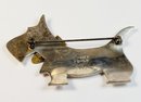 Vintage Sterling Silver Dog Pin / Brooch