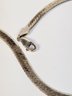Sterling Silver Flat Herringbone Chain Link Necklace