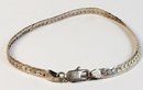 Sterling Silver Flat Herringbone Chain Link Bracelet