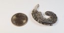 Vintage Sterling Silver Feather Pin/ Brooch