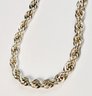 Beautiful Shinny Italian Sterling Silver Spiral Rope Chain Link Bracelet