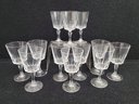 Set Of Twelve Crystal Stemmed Wine Glasses