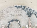 Vintage Cement Garden Stepping Stone - Welcome To The Garden