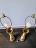 Striking / Classic Style Brass Pair Of Table Lamps