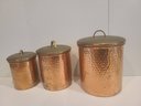Set Of Three Copper Canisters From Anthropologie