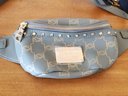 New Bebe Los Angeles Ladies Olive Faux Leather Logo Fanny Pack Purse