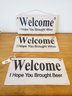 Trio Of New Wood Welcome Signs & New Park Lane Ready To Personalize Craftable 3 Part Wall Sign
