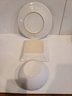 Trio Of White Ceramic Pottery, Bowls And Plate Two From Juliska
