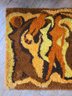 70s Nude Figural Scandinavian Rya Wool Shag Rug