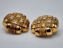 Pretty Vintage Gold Over Sterling Clip Earrings