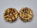 Pretty Vintage Gold Over Sterling Clip Earrings