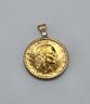 Vintage 14k Gold Italian 200 Lira Coin Pendant