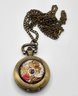 Vintage Antique Bronze Butterfly Pocket Watch