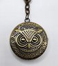 Vintage Owl Pocket Watch In Antique Gold Tone