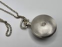 Octopus & Fish Pocket Watch In Silver Tone