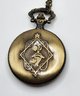 Vintage Antique Bronze Alice In Wonderland Pocket Watch