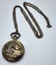Vintage Bronze Fishing Pocket Watch