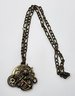Steampunk Pendant Necklace In Antique Gold Tone