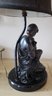 Vintage Bronze? Table Lamp With Woman Holding Urn