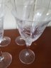 Elegant Etched Crysyal Wine Glasses Or Water Goblets