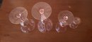 Large Lot Of Pink Depression Glass Glasses, Four Sizes