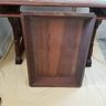 Antique Victorian Walnut Library Table With Hidden Compartment