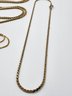 Lot Of 3 Vintage Gold Tone Chains
