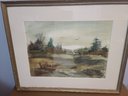 Vintage Scenic Watercolor By H. Roth