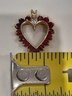 14K Diamond And Ruby Heart Pendant