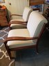Pair Of J. Robert Scott Designer Lounge Chairs In Laminated Cherry Wood