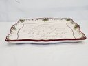 Large Grassland's Road Pottery Sentiment Square Holiday Christmas Platter