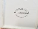 Williams Sonoma Italian Square Crackle Finish Pottery Pasta Serving Bowl Set