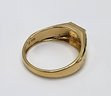 White Diamond, 14k Yellow Gold Over Sterling Mens Band Ring