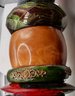 Four Unique Bangle Bracelets - One Jade, One Wood, And Two Lucite
