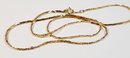 14k Yellow Gold Flat Wheat Chain Link Necklace
