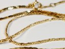 14k Yellow Gold Flat Wheat Chain Link Necklace