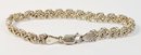 Amazing Italian Sterling Silver Flat Wheat/rope Chain Bracelet