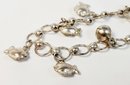 Vintage Sterling Silver Fish Charm Bracelet