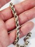 Large Chunky Sterling Silver Spiral Link Bracelet