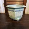 11' Tall Vintage Large Celadon Footed Chinese Fishbowl Jardiniere Planter