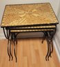 Wrought Iron / Mosaic Nesting Tables