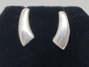 Vintage Sterling Silver Stylish 3/4' Earrings ~ 3.85 Grams
