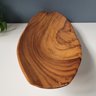 Lg Vintage 25' Freeform Carved Teak Decorative Bowl