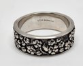 Cute Floral Sterling Silver Band Ring