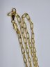 Italian 14k Yellow Gold Over Sterling Paperclip Necklace
