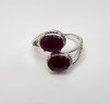 Oval Indian Ruby Sterling Ring